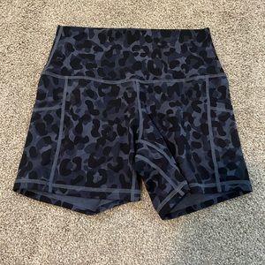 Blue Leopard Shorts